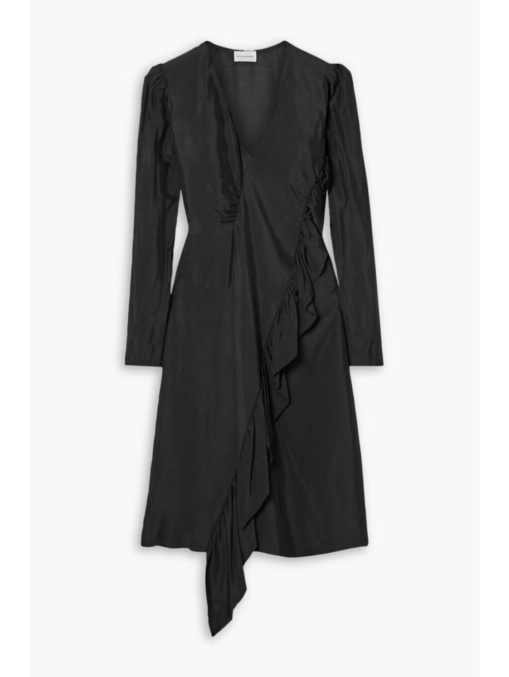 By Malene Birger Orixt asymmetric ruffled crepe dress Dresses S Small Black